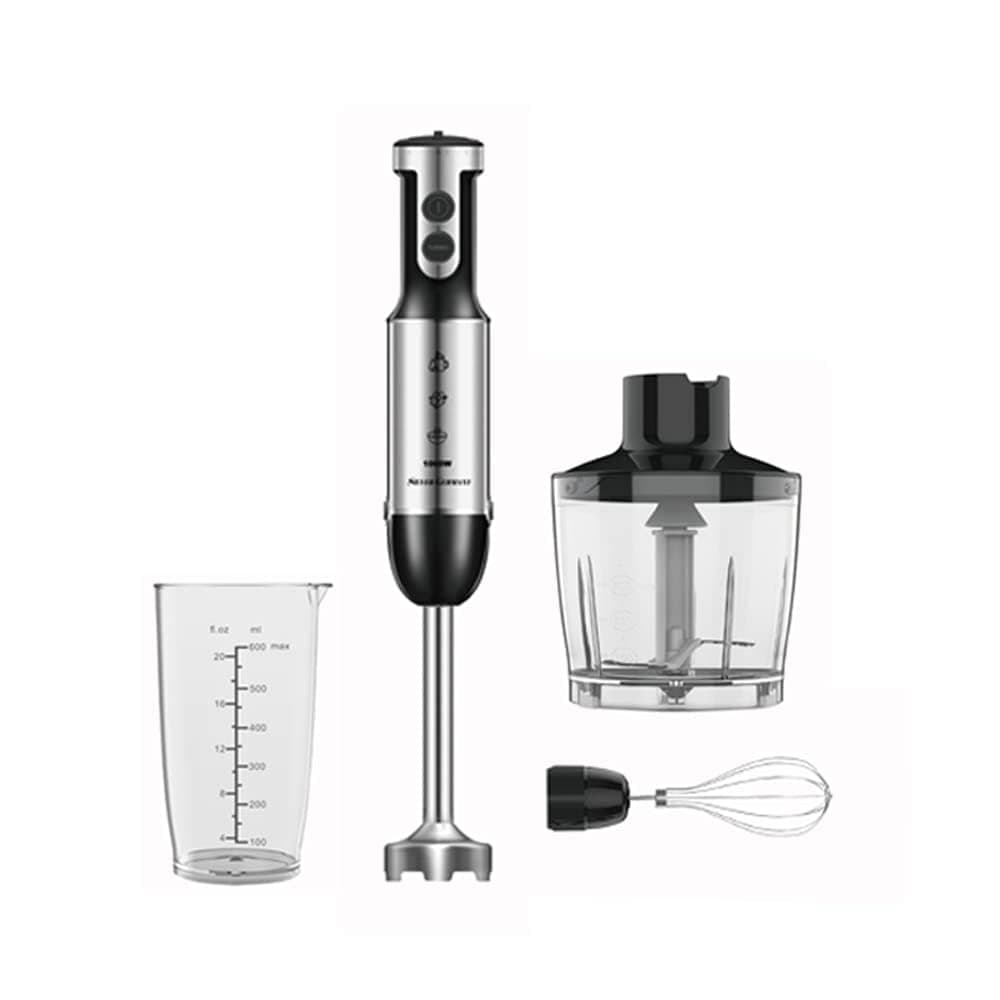 Hand Blender Smart Stick 1000W 12 Speed Stick and Turbo Mode Immersion Blender Heavy Duty Copper Motor Titanium Steel Blades Ergonomic Handle Whisk (Set)