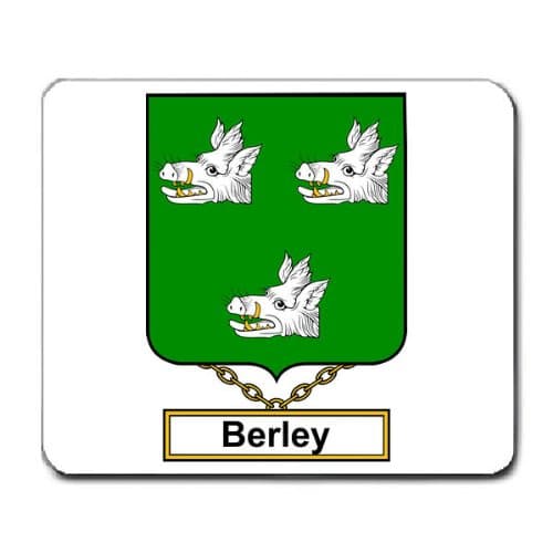 Berley or Burley Family Crest Coat of Arms Mouse Pad