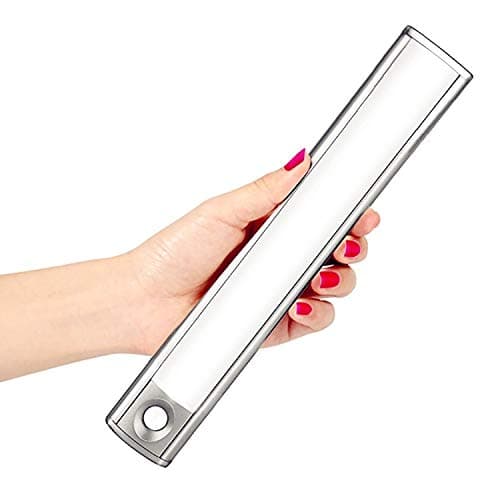 33 LED Closet Light, Rechargeable Motion Sensor Under Cabinet Light Wireless Luxury Aluminum Night Lighting for Kitchen Cabinet, Closet, Wardrobe, 2 Sensor Mode (Only Motion, Motion & Light)