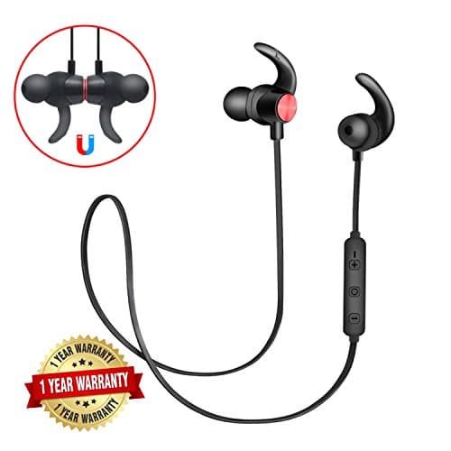 Bluetooth Headphones with Magnetic Connector & In-Line Controls