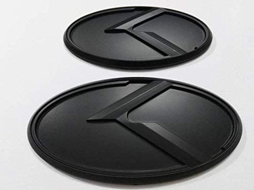 Xitek KA-S2MB 2X All Black K Front Hood Trunk Rear Logo Badge Emblem Fit KI OPTIMA K5 2011-2018