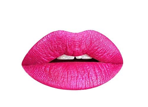 Aromi Hot Pink Metallic Liquid Lipstick | Magenta Lip Color with Shimmery Finish, Vegan, Cruelty-free, Long-Lasting and Smudge Proof (Fab Flamingo) | Bright Pink Color, Long Wear, Gluten Free, Made in USA, Small Batch, Handcrafted