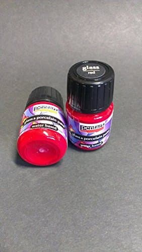 Pentart Glass Colors Glass & Porcelain Paint, 30 ml Red