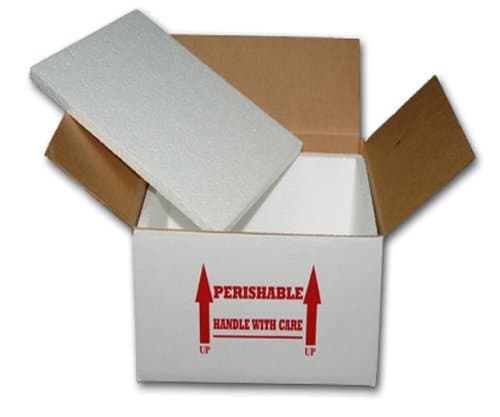 12x12x10 Insulated Shipping Box W/ 1/2" Foam (1 Pack)
