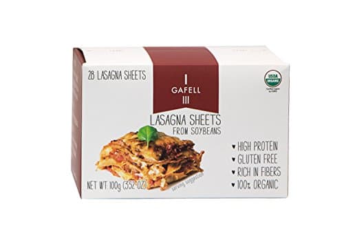 GAFELL - Lasagna sheets from Soybeans, Organic, Gluten Free, 3.52 OZ