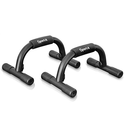 Gosport Manufacturing Push Up Bars + Bonus Resistance Band and Workout Guide | Sport-it Fitness Portable Pushup Stands for Men + Women - Stronger Safer Deeper Push-Ups