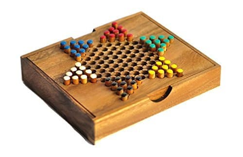 SiamCollectionChinese Checkers , Wooden Game , Wooden Board Game , Traveling Size Dimensions: Approx : 5.86 x 6.56 x 1.05 inches