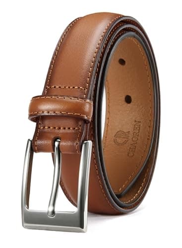 CHAOREN Men's Belt, Automatic Leather Belt, Men's Ratchet for Men, Business Suit, 35 mm Belt without Holes, Size Adjustable