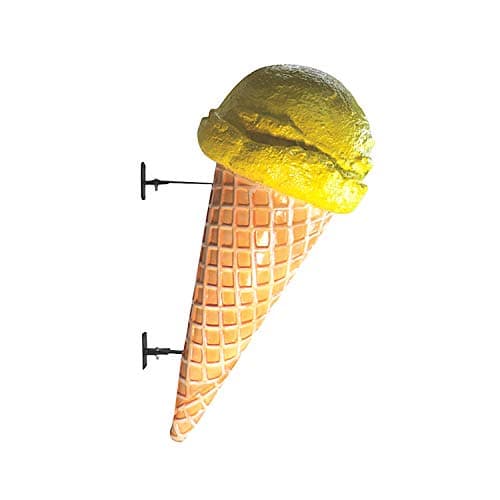 Wall Mounted Lemon Sherbet Ice Cream Cone for Advertising