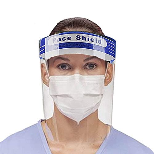 Safety Face Visor, 5 Pcs Reusable Adjustable Face Cover With S hield Transparent Full Face Anti-spitting Protective Mask Hat Protect Eyes and Face Anti Drool Splash-Proof Facial Cover Men Women