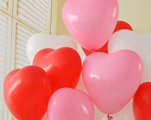 Required items to a second meeting party event three-piece set / wedding (red pink white) 100 into the air Tick Nick original message card 3 color heart-shaped balloon balloons! (japan import)