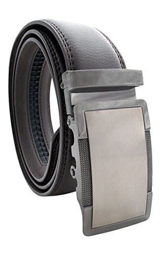 dBurg Products Men's One Size Adjustable Ratchet Belt (One-size, Brushed Gun Metal Buckle)