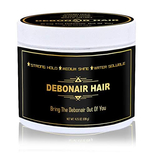 Pomade for Men - Hair Styling with Strong Hold | Medium Shine | Water Based Pomade | Easy to Wash Out | No Residue | For All Hair Types, Styles & Textures - 4.25 Oz
