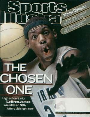 LeBron James"Chosen One" Sports Illustrated Magazine - First cover February 18, 2002