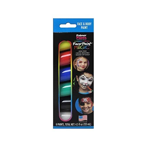 Palmer Paints Palmer Face Paint Jar Set 3/4oz 6pc, 4 oz