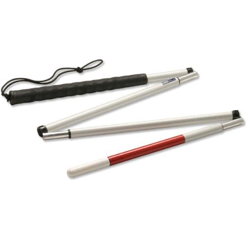 Ambutech Fibergls 4-Sec. Folding Cane-Pencil- 54in