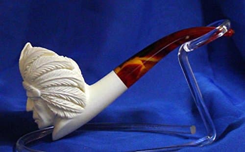 Indian White Turkish Meerschaum Individually Crafted Pipe