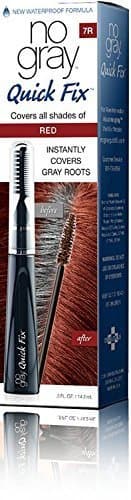 No Gray Quick Fix, Red, Instantly Hide Gray Roots, Easy to Use 3 Comb Applicator, Compact & Travel Friendly