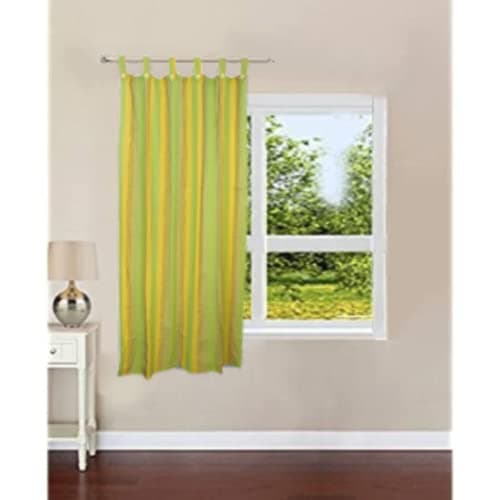 nissi Cotton Window Curtain || Yellow || Size : 4 x 5 feet || Pack of 1