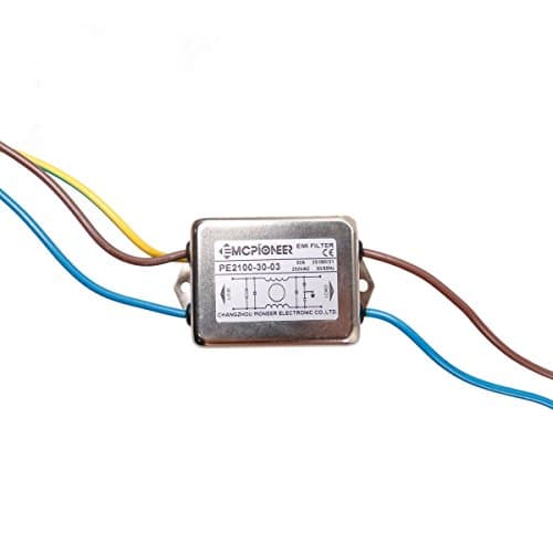 EMCPIONEER Three Lines Power Supply Filter Single Phase Noise Suppressor EMI Filter,AC 120/250V 10A PE2100-30-03