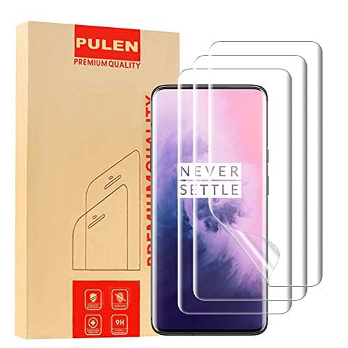 [3-Pack] PULEN for OnePlus (7 Pro) Screen Protector,LiquidSkin Screen Protector HD Clear Bubble Free Anti-Fingerprints TPU Film for OnePlus 7 Pro,Lifetime Replacement Warranty