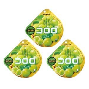 KORORO GUMMY CANDY WHITE GRAPE MUSCAT 40g Pack of 3 コロロ マスカット