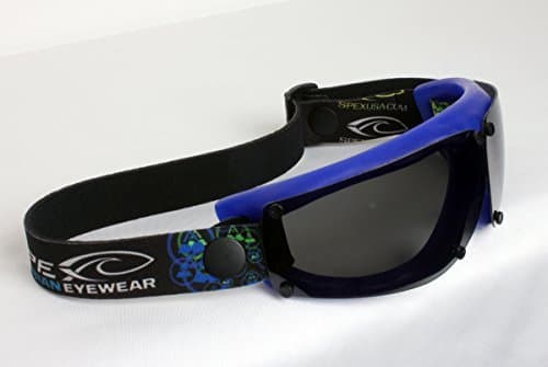 SPEX Amphibian Eyewear. ROYAL with All WEATHER Polarized Lenses. Kitesurf, Jetski, Water Sport Goggles