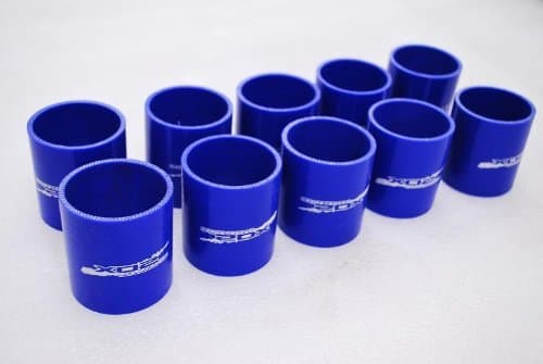 10 X Pcs (Xo2 Racing) Blue Color Turbo Intercooler Straight Silicone 2.5" 63mm 4ply Blue Intake Silicone Reducer High Performance