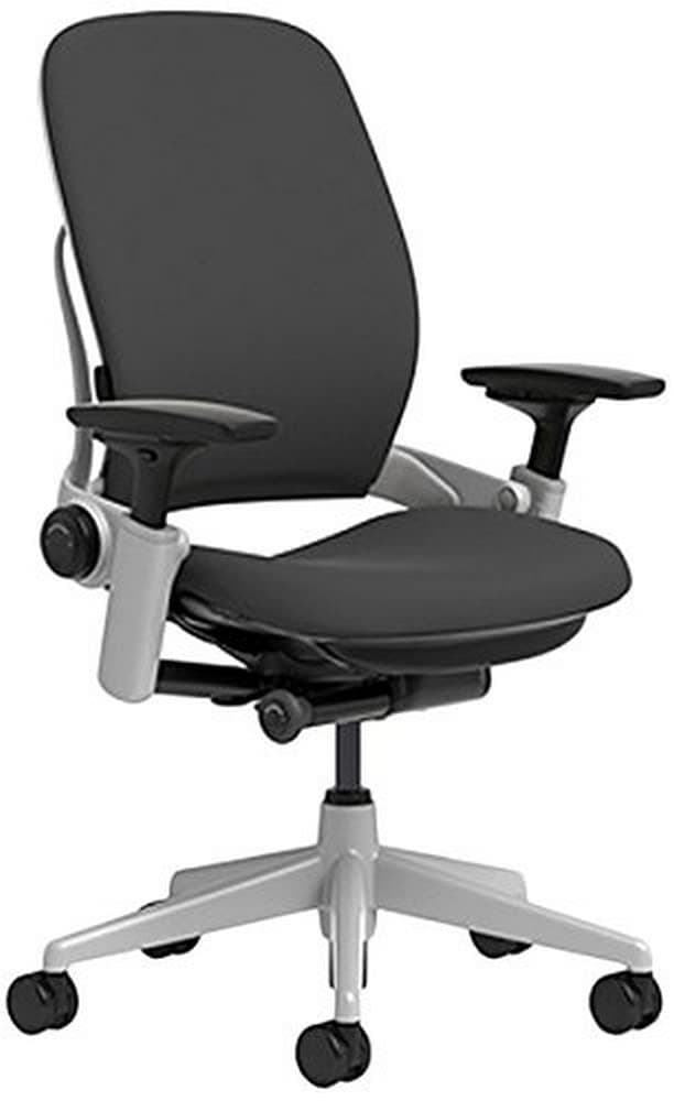 Steelcase Leap Office Chair with Upholstered Hard Casters - Licorice Fabric