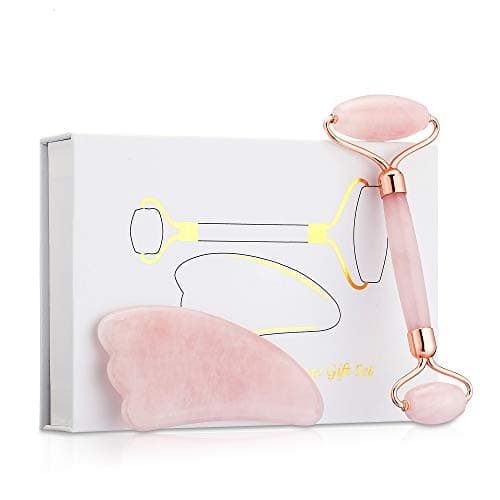 Jade Roller for Face, Natural Face Roller, Facial Massage Roller for Slimming & Tightening, Skin Rejuvenating & Wrinkle (Jade Roller)