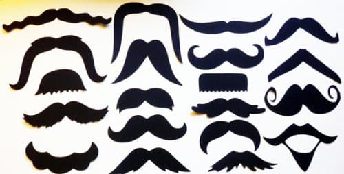 100 Mustache - Moustache - Cut Outs - Die Cuts - Photo Props - Party Decorations - Garlands - Party Straws - Photo Booths