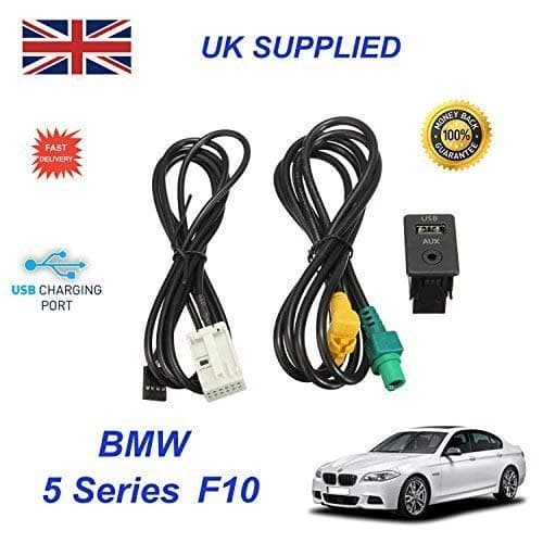 For BMW 5 Series F10 USB Aux Switch & USB Wire 3.5mm AUX Cable Adapter 3CD 035 249 A