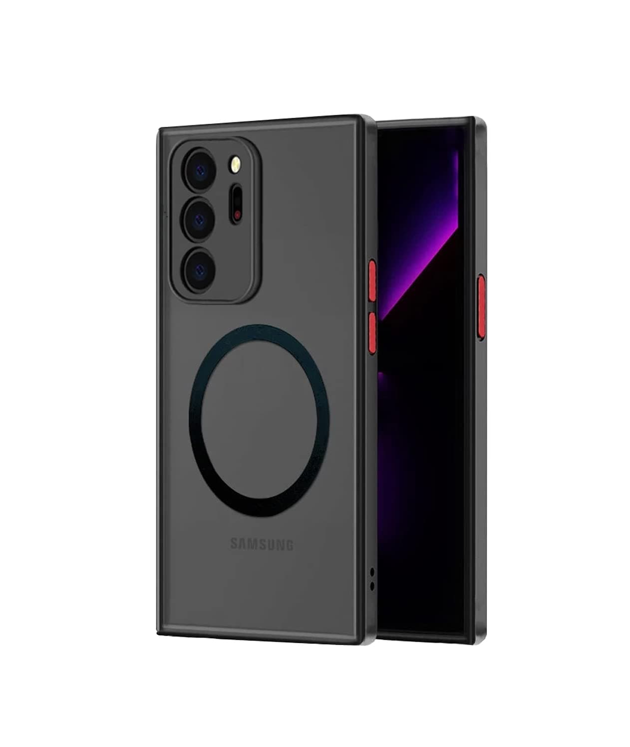 Galaxy Note 20 Ultra Case Magnetic [Support Magsafe Charger] Wireless Anti-Scratch Shockproof Matte Clear Camera Protection Slim Thin Phone Cover Case for Samsung Galaxy Note 20 Ultra-Black