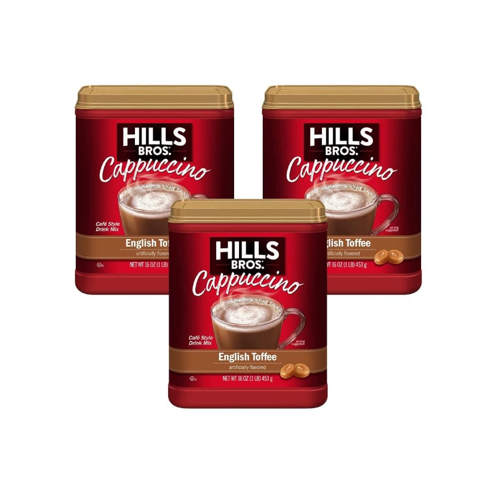 Hills Bros. Flavor Coffee (16 Ounce (Pack of 3), English Toffee)