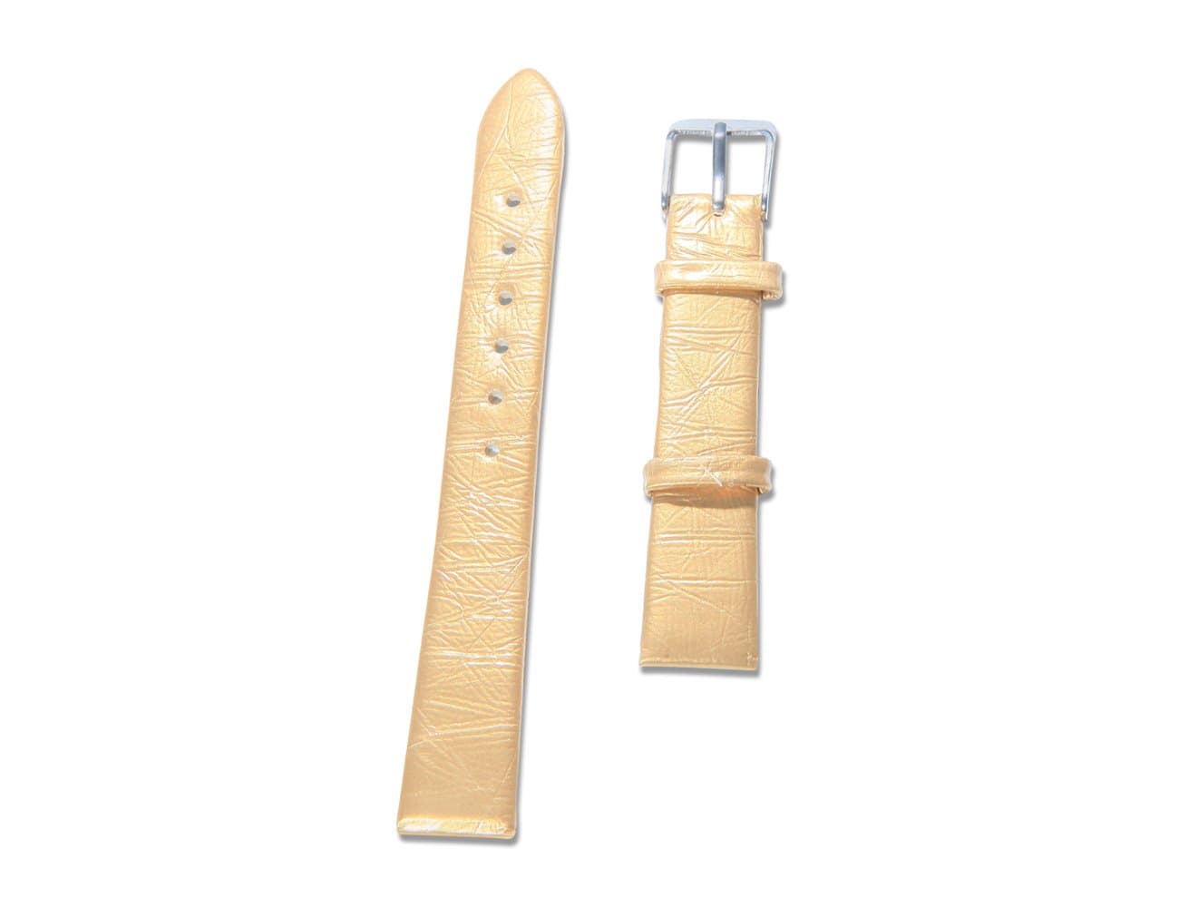 Enez Leather (PU) Leather Bracelet Width: 14 mm Watch Ersatzarmband Gold T530