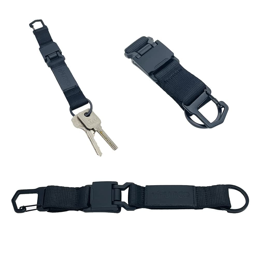 Hautico Tactical Belt with Magnetic Quick Release Buckle, Fidlock Belt, Adjustable (Detachable Keychain, One Size Fits All)
