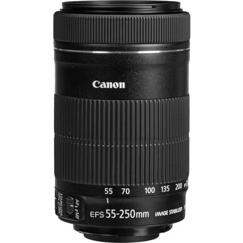 Canon EF-S 55-250mm F4-5.6 IS STM Lens for Canon SLR Cameras, (White Box Bulk Packaging)