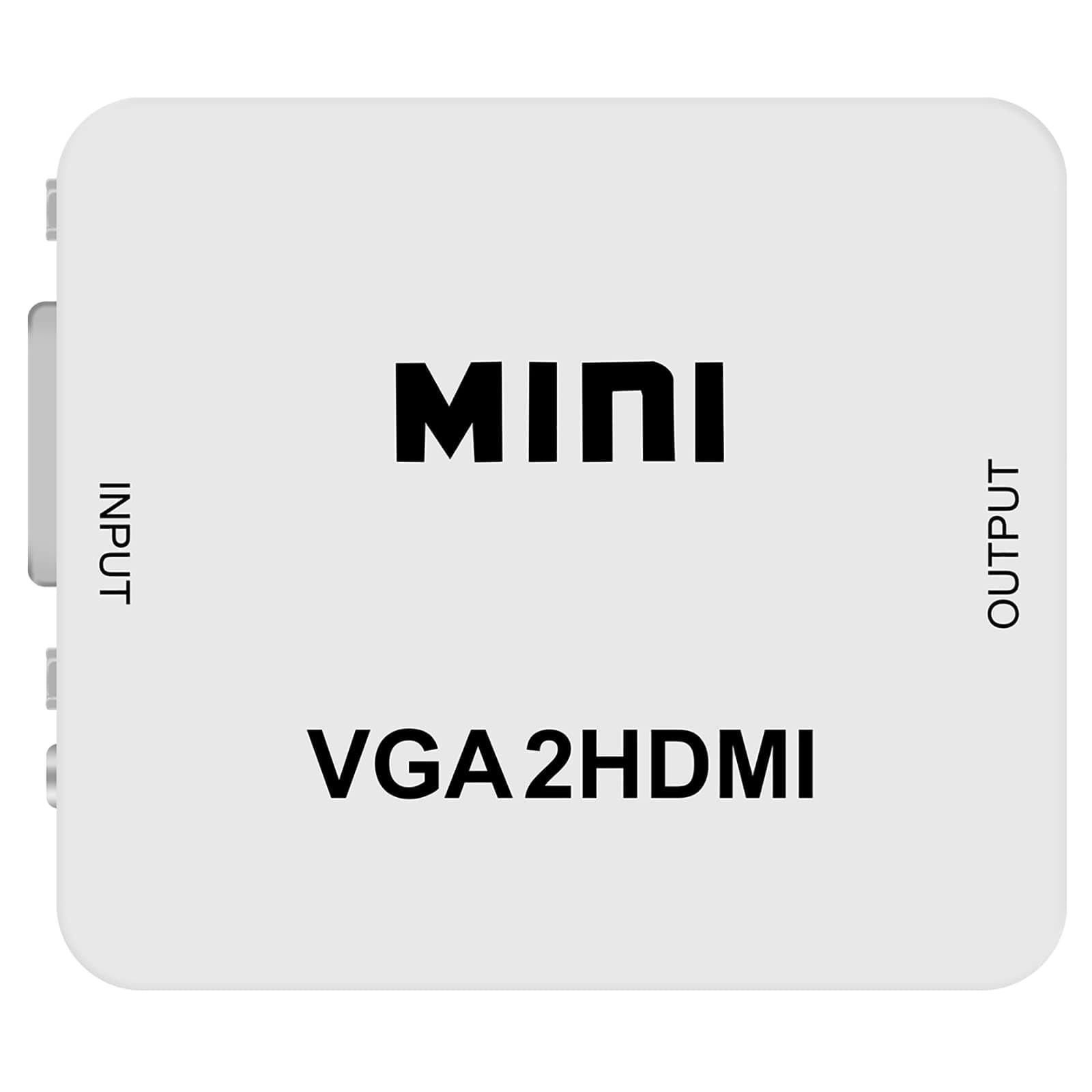 Mini 1080P VGA to HDMI Adapter Converter VGA2HDMI Converter Connector with Audio for PC Laptop to HDTV Projector