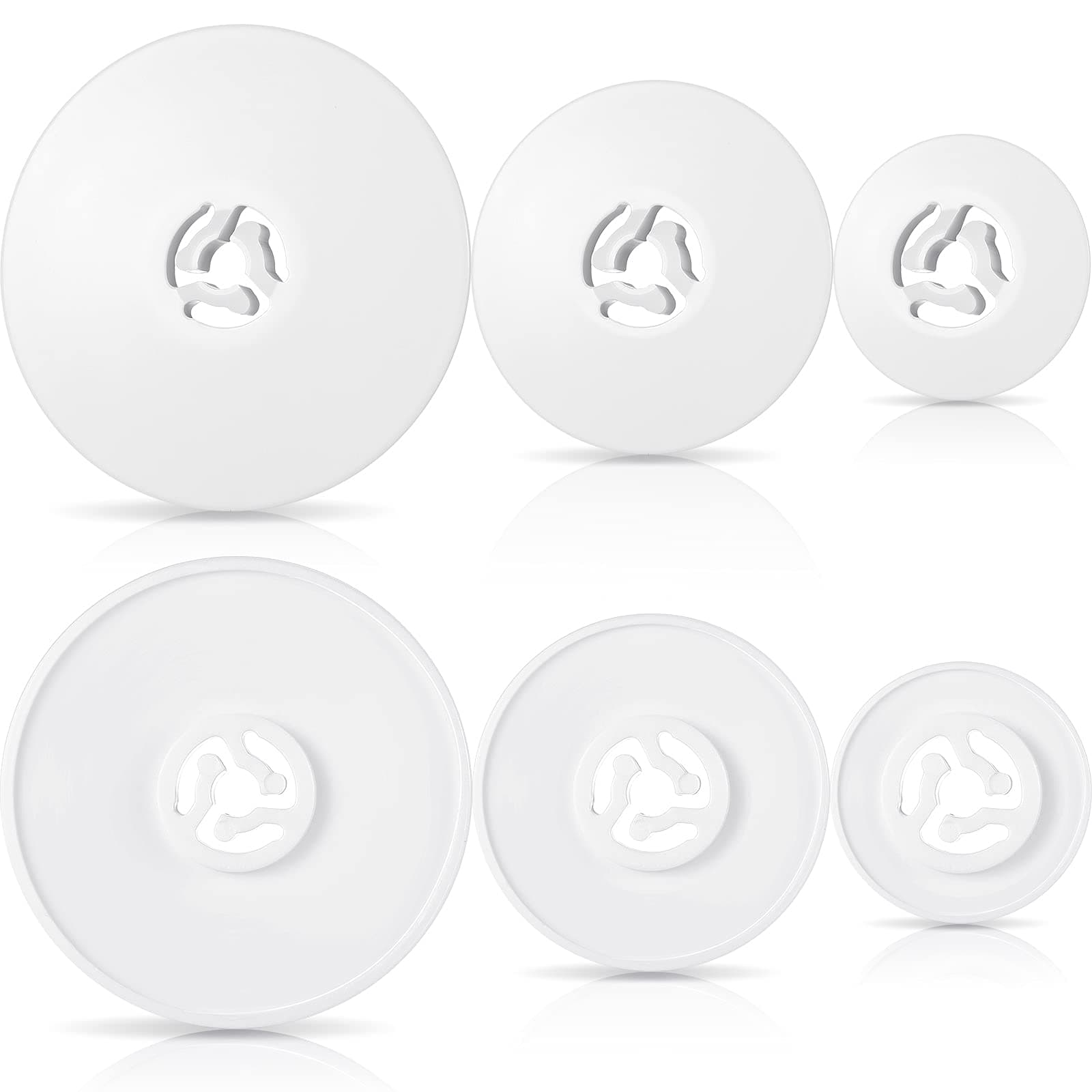 Waydress Spool Cap Sewing Machine Spool Pin Small Medium Large Replacement Cap Compatible with Brother Babylock Sewing and Embroidery Machines 45 35 and 25 mm White(6 Pieces)