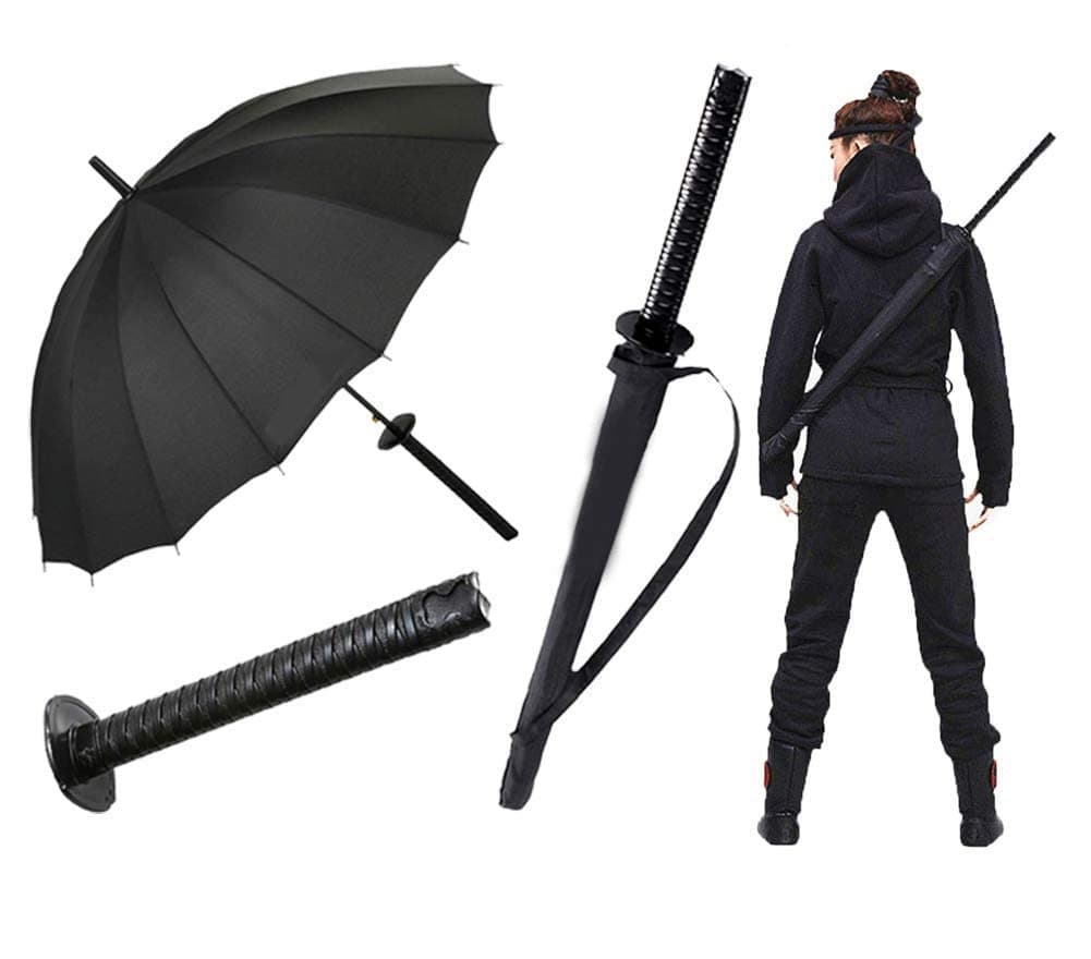 Samurai Umbrella - Japanese Style, Strong Windproof, Semi-Automatic, Creative, Cool Birthday Gift, Anime Theme