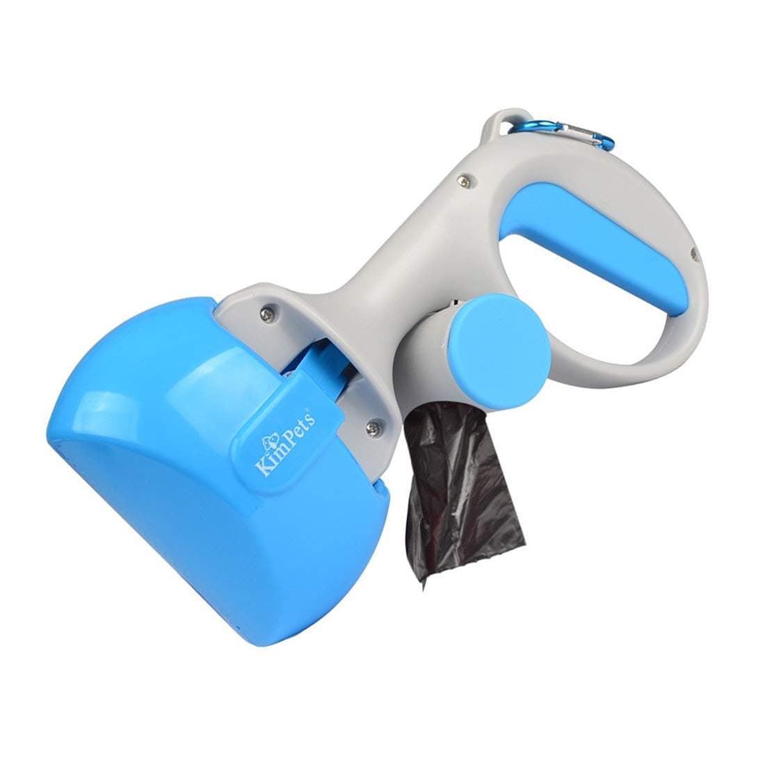 YETOOME Pet Dog Pooper Scooper, Portable Shit Scoop Collector, with Free Dog Garbage Distributor and Bags (Suitable for Outdoor, Grassland Walking), Blue