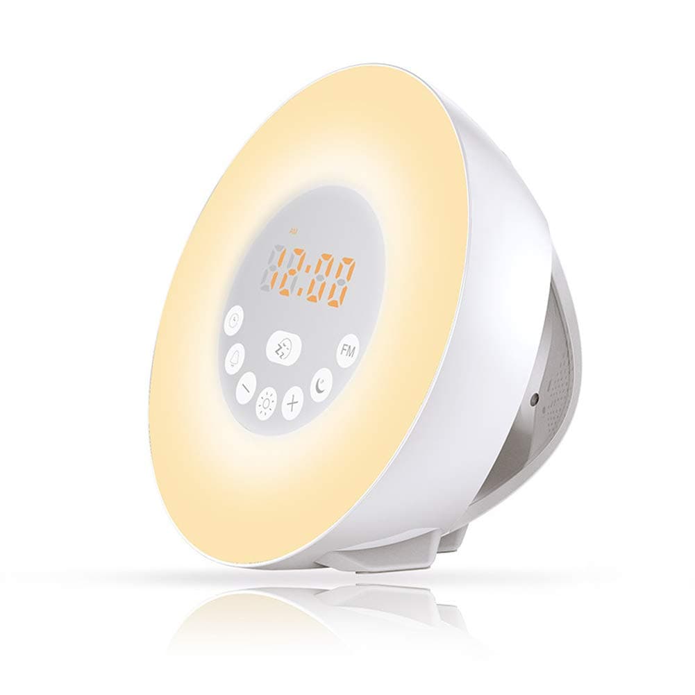 Wake-Up Light Alarm Clock with 6 Natural Sounds Digital FM Radio