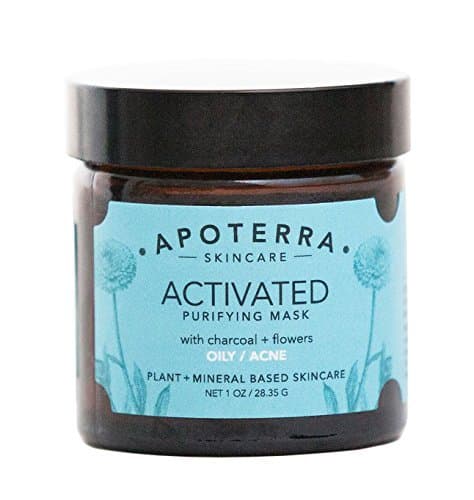 Apoterra - Organic Activated Purifying Mask with Charcoal + Flowers (1 oz / 28.35 g)