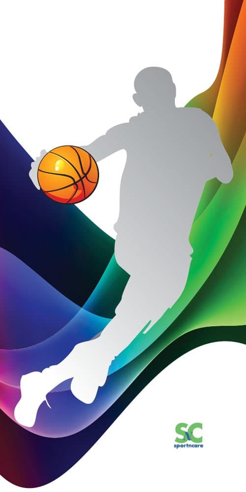 Sport N Care Basketball Towel (Basketball Dribble) Sport Towel 32" x 60"