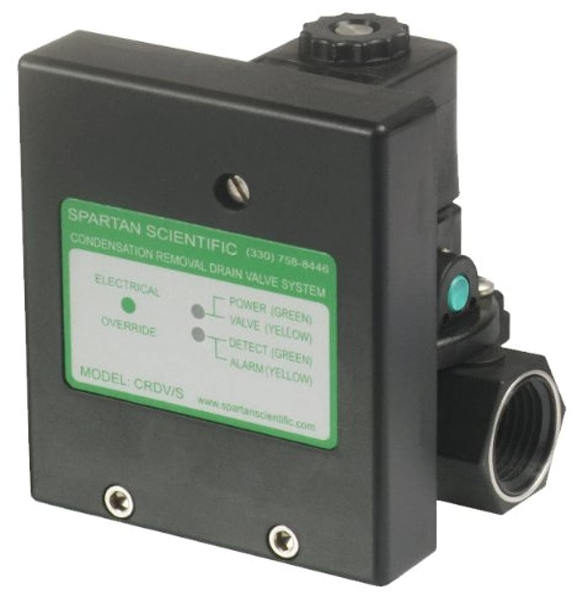 CRDVS-3071 Condensation Removal Drain Valve with Automatic Timer, 1/2" NPT, 120 VAC, Nylon Body