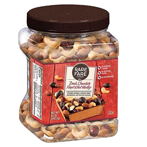 Rare Fare Foods, Dark Chocolate Fruit and Nut Medley, 35 Ounce