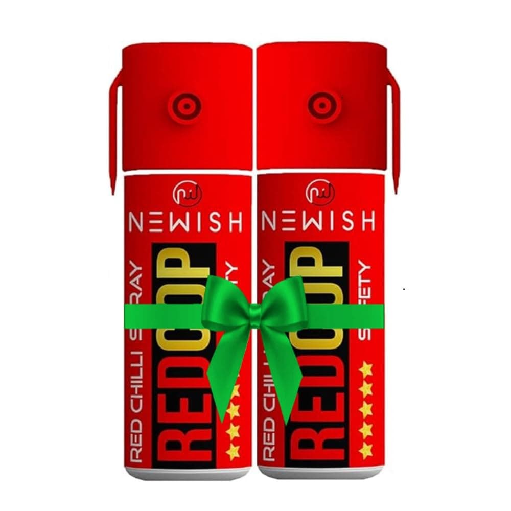 Newish Red Chilli Self Defence Spray for Women & Men - 55 ML (Pack of 2) | Compact Safety Spray for Commuting, Office & Travel | 15 ft Long Range, Quick-Action, Legal, Non-Lethal Protection