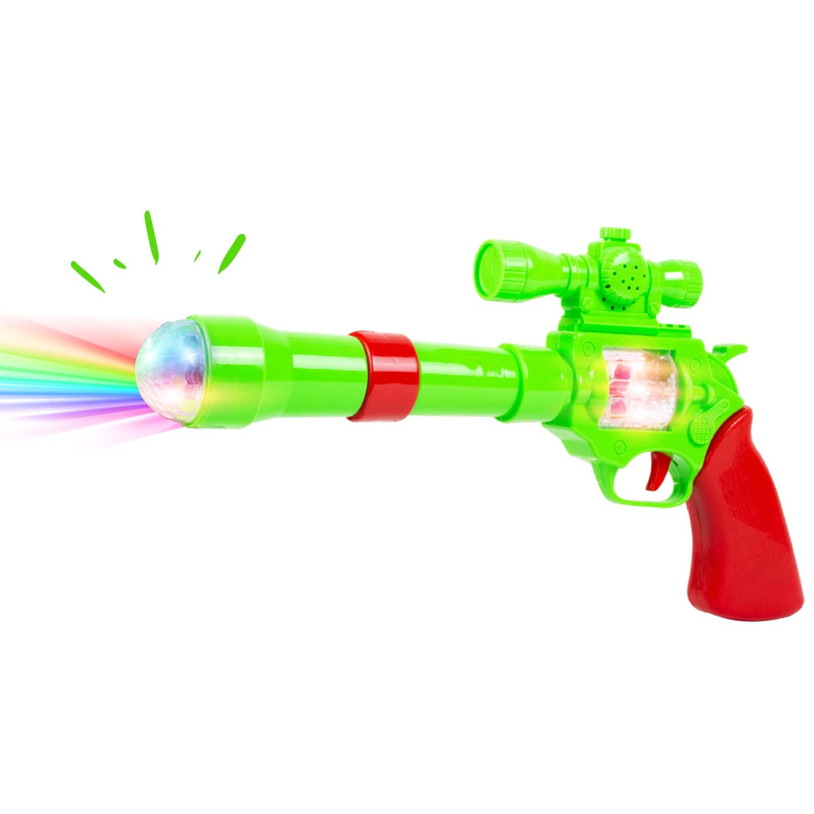 Gooyo GY938 Battery Operated 3D Projection Strike Toy Gun with Vibrant Light & Sound Effects for Kids/Gifts/Toddlers | Green Color, Power Source: 3xAA Battery (Not Included)