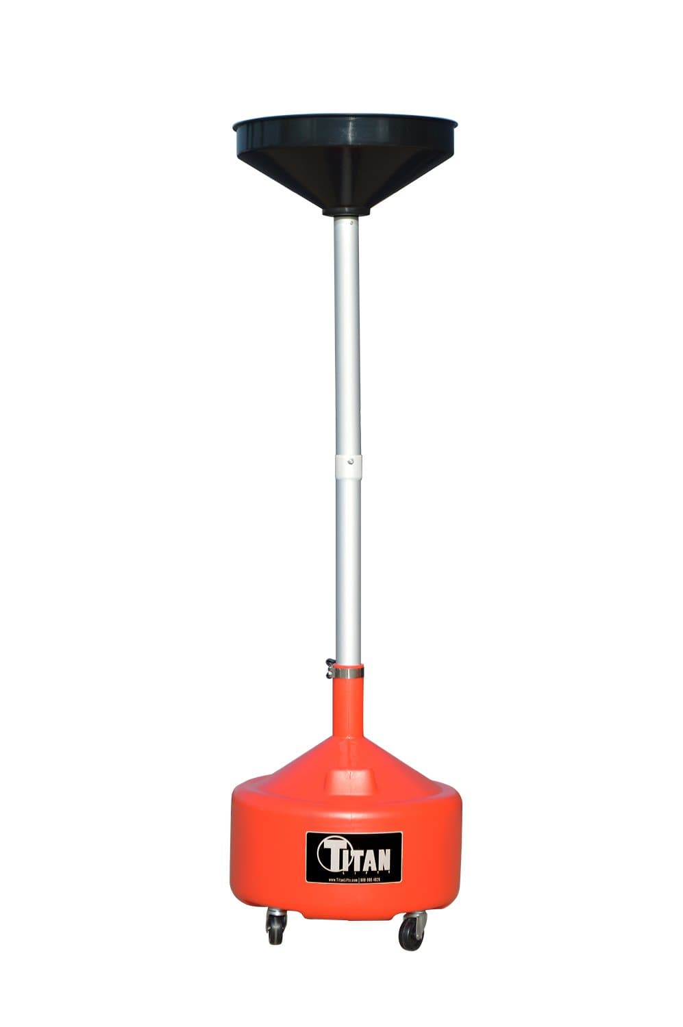 Titan Lifts POD-8 Polypropylene Adjustable Waste Oil Drain, 8 Gallon