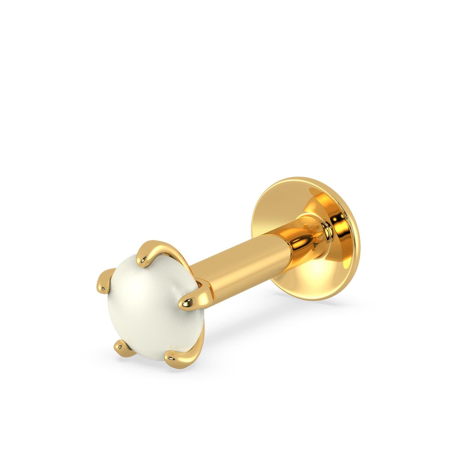 Yellow Gold Nose Pin for Women 22 k | 22k BIS Hallmark (916) Nose Stud for Women and Girls with Piercing